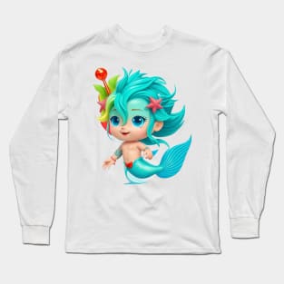 Cute Baby Merman Long Sleeve T-Shirt